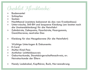 Checkliste Kliniktasche: Was Du Für Die Geburt Einpacken Solltest.