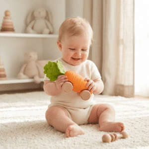 Baby Gummisautos mit Sensorikball Naturkautschuk, Spielzeug ab Geburt Wien